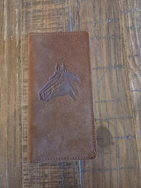 Red River Leather Horse Billfold Vintage Bifold Wallet Western